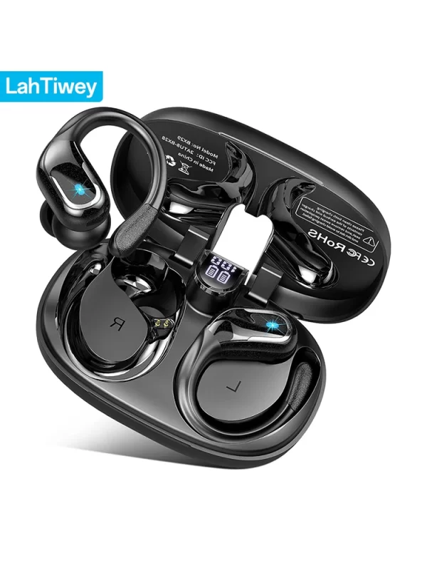 Wireless Earbuds Sport, 75H Playtime Bluetooth 5.4 Headphones with HD ENC Noise Cancelling Mic, Waterproof Bluetooth Headphones - Image 7