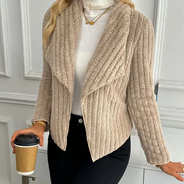 Women Coat Top New Autumn Winter Streetwear Fashion Long Sleeves Coat Sexy Cardigans Outwear Lady Casual Slim Versatile Clothing - Image 5