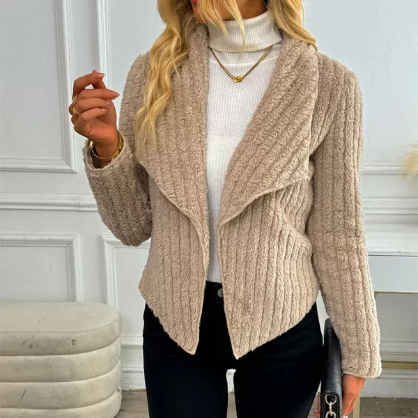 Women Coat Top New Autumn Winter Streetwear Fashion Long Sleeves Coat Sexy Cardigans Outwear Lady Casual Slim Versatile Clothing - Image 3