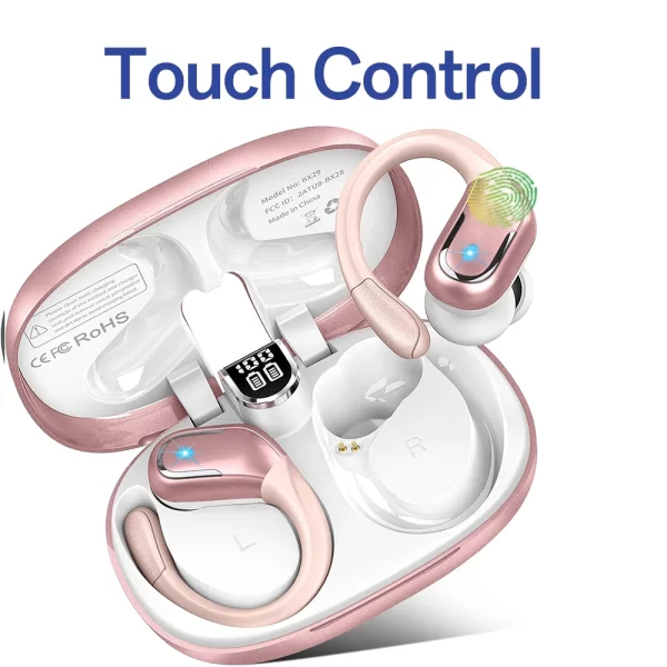 Wireless Earbuds Sport, 75H Playtime Bluetooth 5.4 Headphones with HD ENC Noise Cancelling Mic, Waterproof Bluetooth Headphones - Image 10