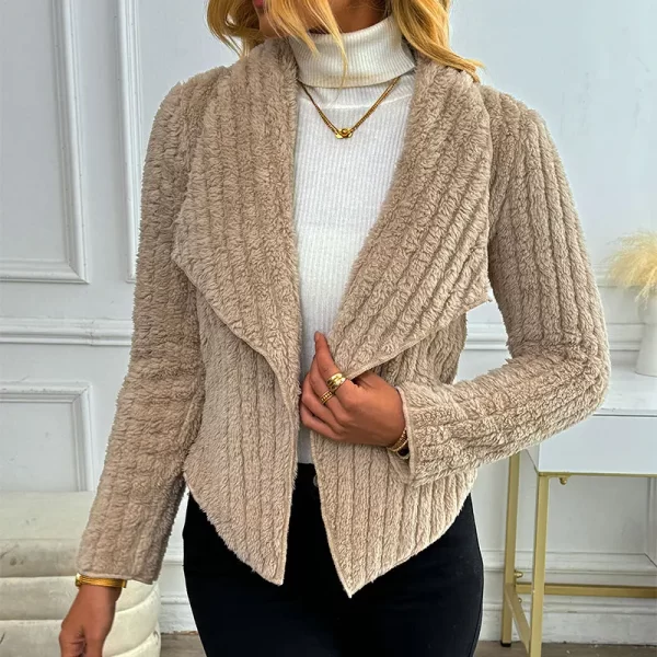 Women Coat Top New Autumn Winter Streetwear Fashion Long Sleeves Coat Sexy Cardigans Outwear Lady Casual Slim Versatile Clothing - Image 4