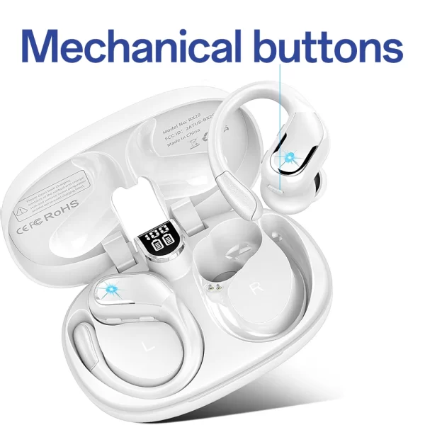 Wireless Earbuds Sport, 75H Playtime Bluetooth 5.4 Headphones with HD ENC Noise Cancelling Mic, Waterproof Bluetooth Headphones - Image 8