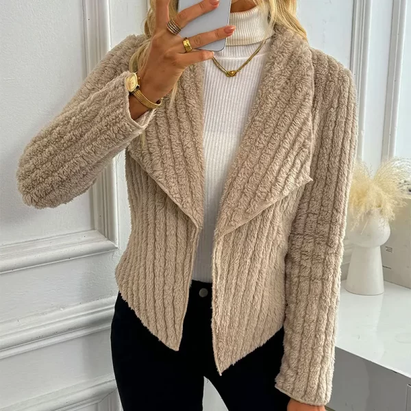 Women Coat Top New Autumn Winter Streetwear Fashion Long Sleeves Coat Sexy Cardigans Outwear Lady Casual Slim Versatile Clothing - Image 2